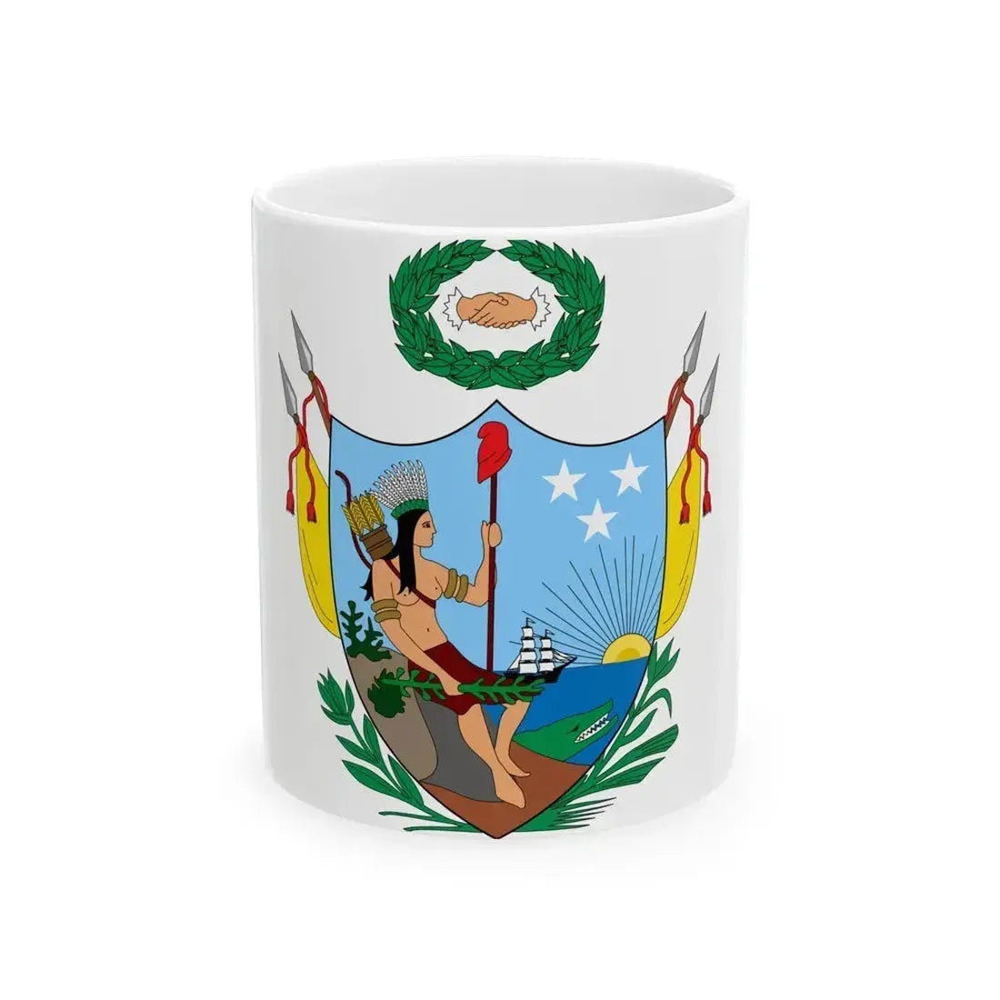 Coat of arms of Gran Colombia (1819) - White Coffee Mug 11oz - Go Mug Yourself