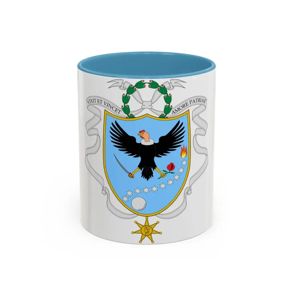 Coat of arms of Gran Colombia (1820) - Accent Coffee Mug 11oz Light Blue - Go Mug Yourself