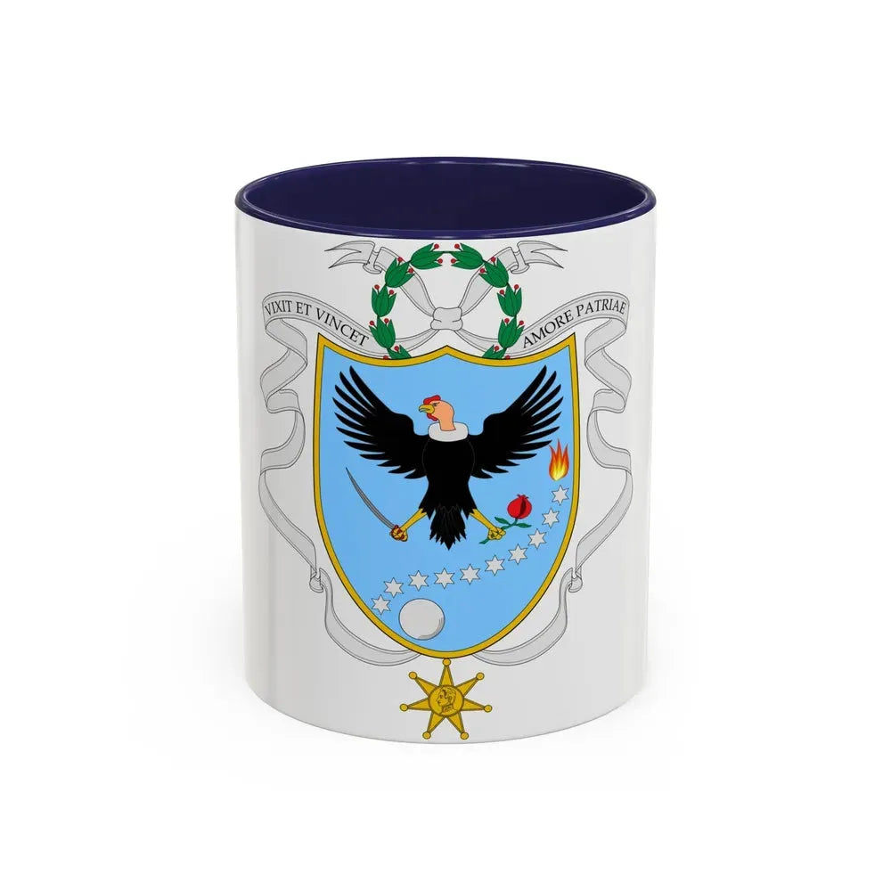 Coat of arms of Gran Colombia (1820) - Accent Coffee Mug 11oz Navy - Go Mug Yourself