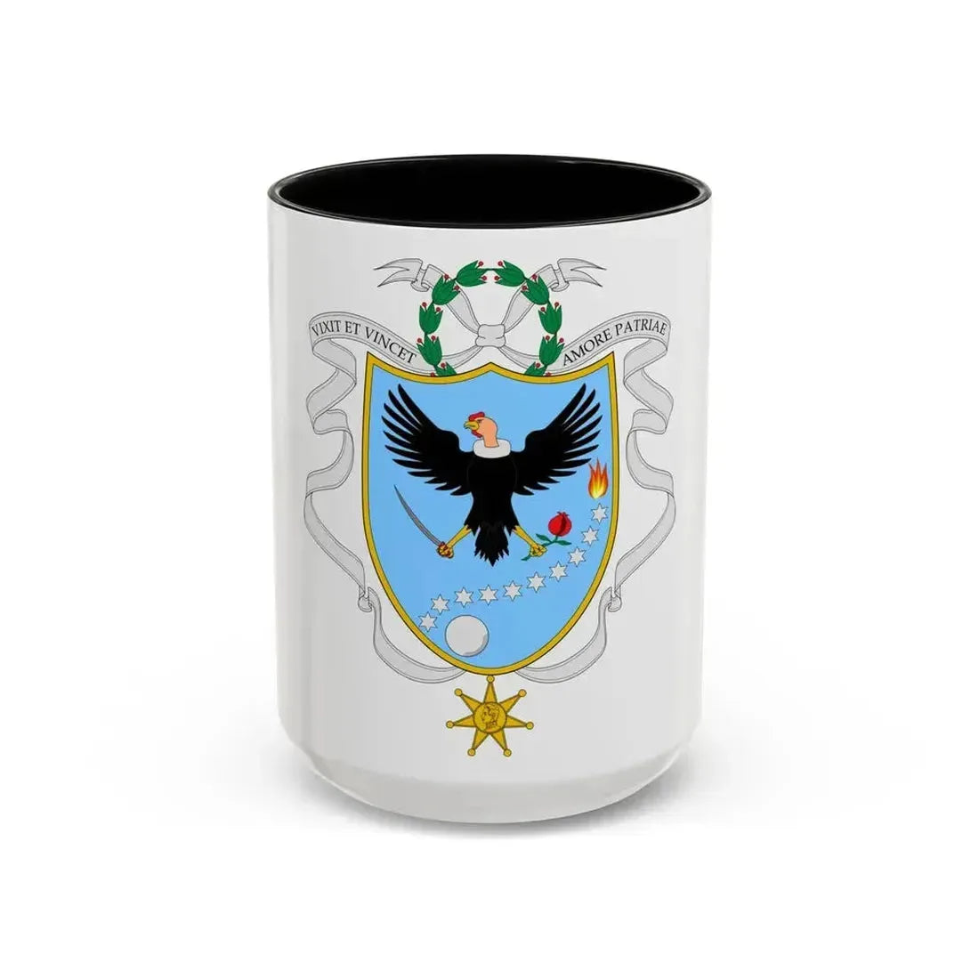 Coat of arms of Gran Colombia (1820) - Accent Coffee Mug 15oz Black - Go Mug Yourself
