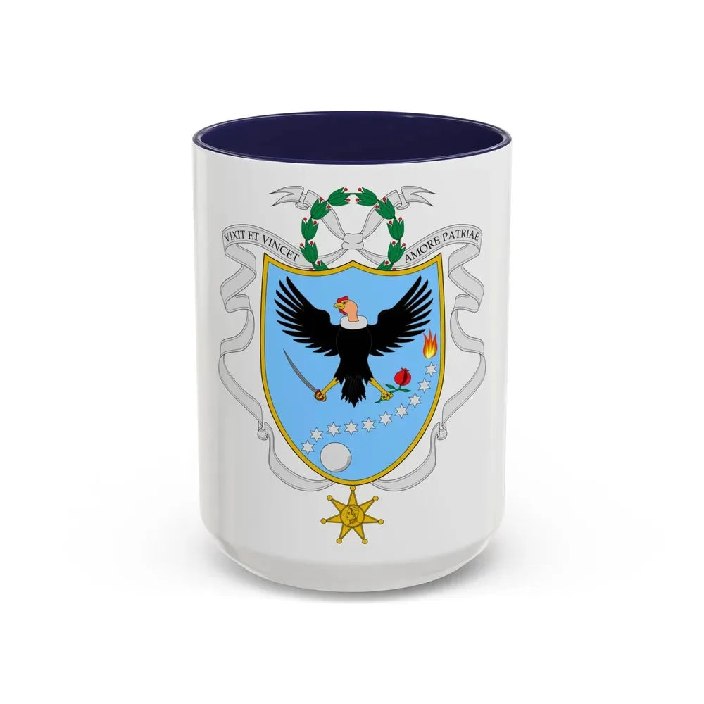 Coat of arms of Gran Colombia (1820) - Accent Coffee Mug 15oz Navy - Go Mug Yourself