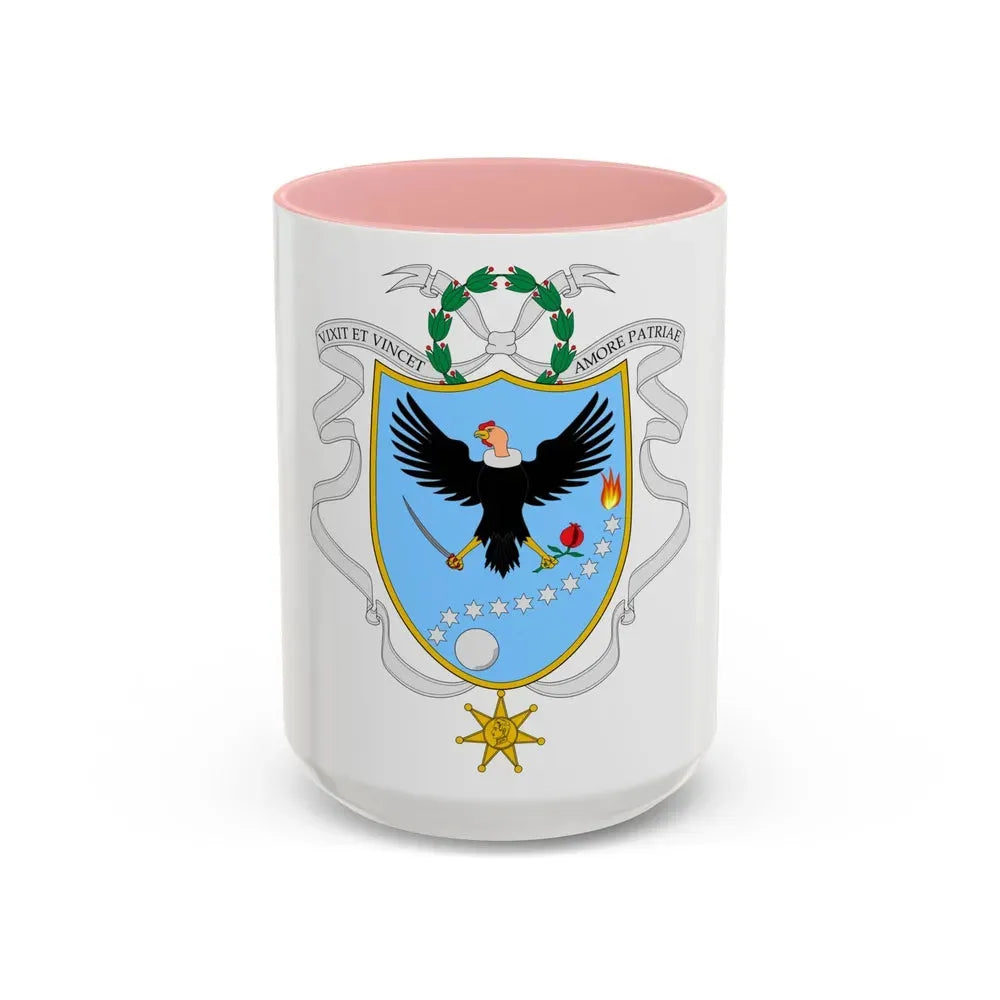Coat of arms of Gran Colombia (1820) - Accent Coffee Mug 15oz Pink - Go Mug Yourself