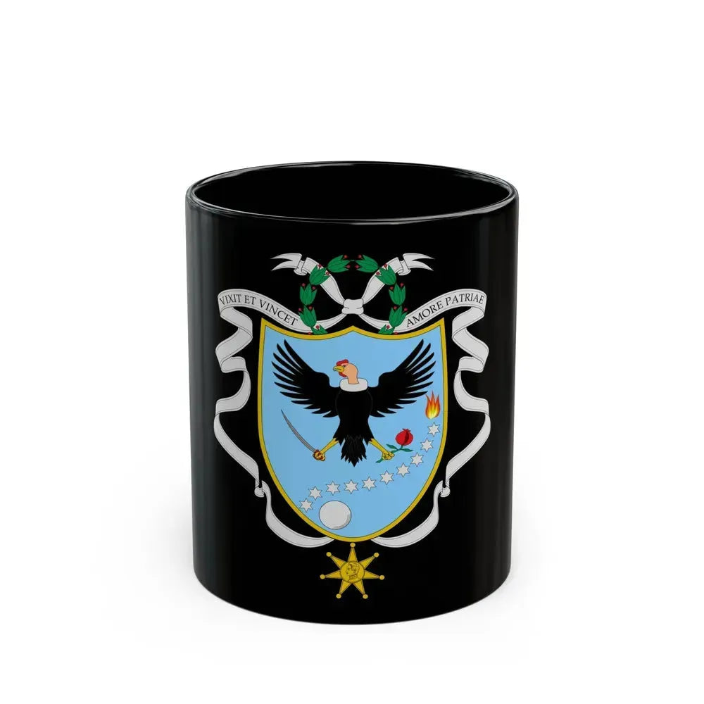 Coat of arms of Gran Colombia (1820) - Black Coffee Mug 11oz - Go Mug Yourself