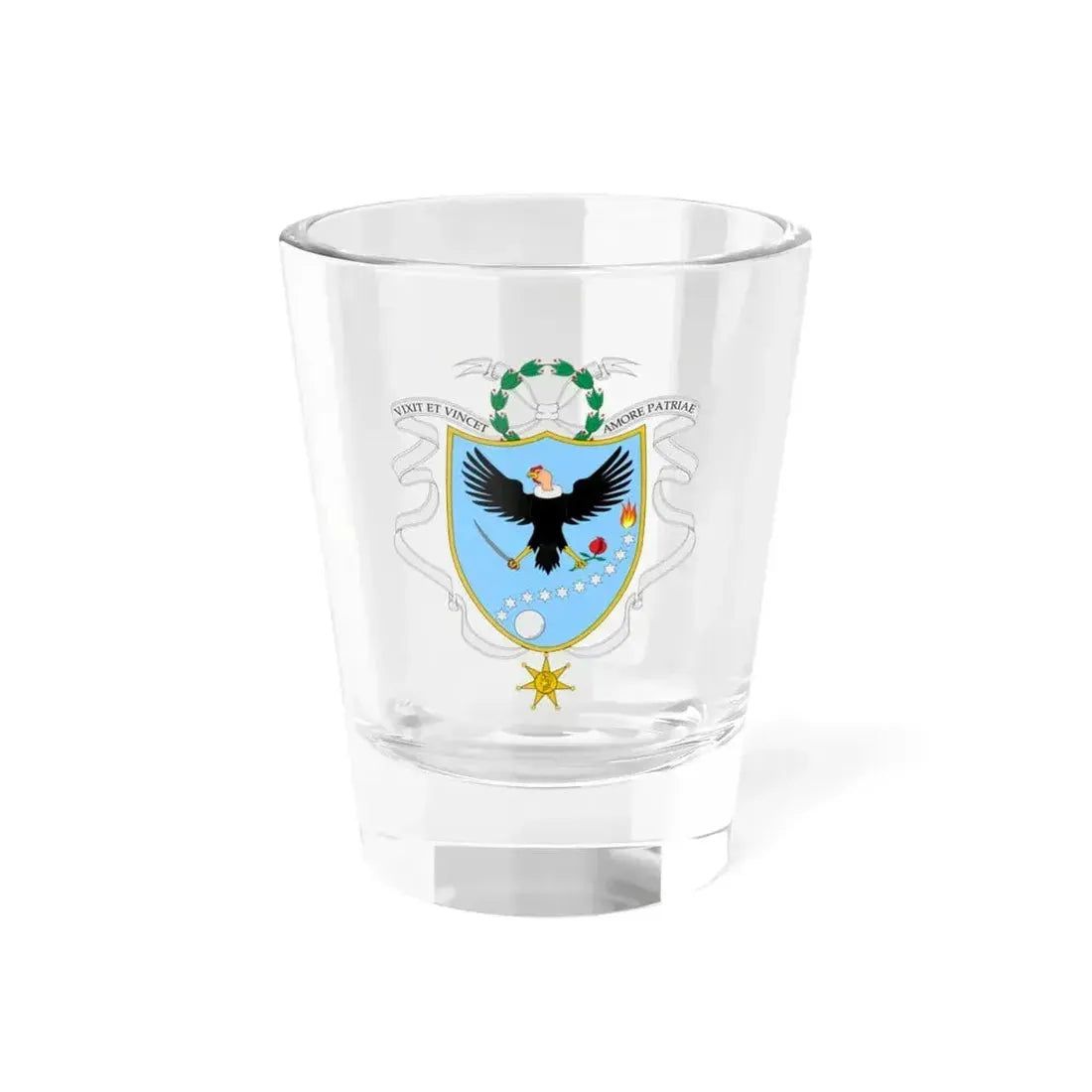 Coat of arms of Gran Colombia (1820) - Shot Glass 1.5oz 1.5oz - Go Mug Yourself