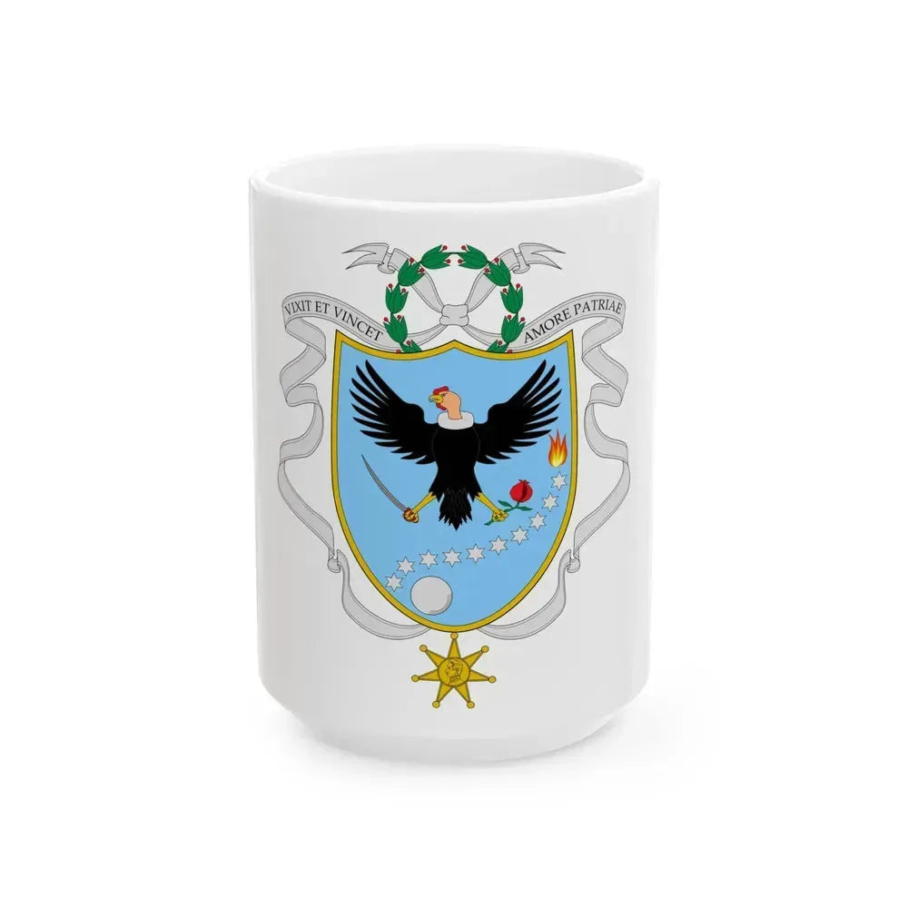 Coat of arms of Gran Colombia (1820) - White Coffee Mug 15oz - Go Mug Yourself