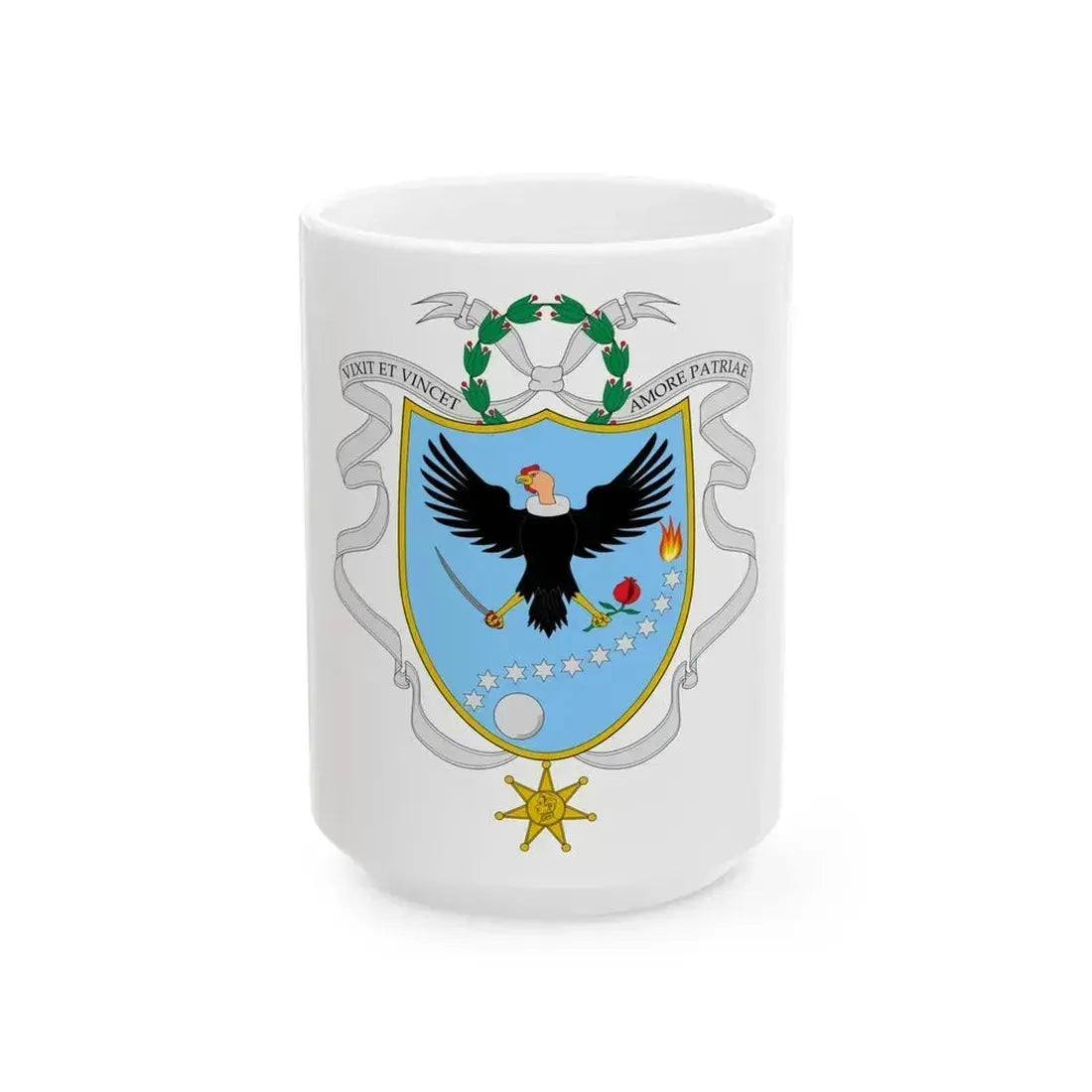 Coat of arms of Gran Colombia (1820) - White Coffee Mug 15oz - Go Mug Yourself