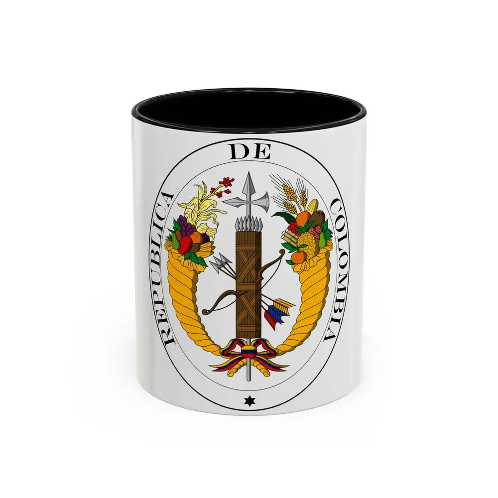 Coat of arms of Gran Colombia (1821) - Accent Coffee Mug 11oz Black - Go Mug Yourself