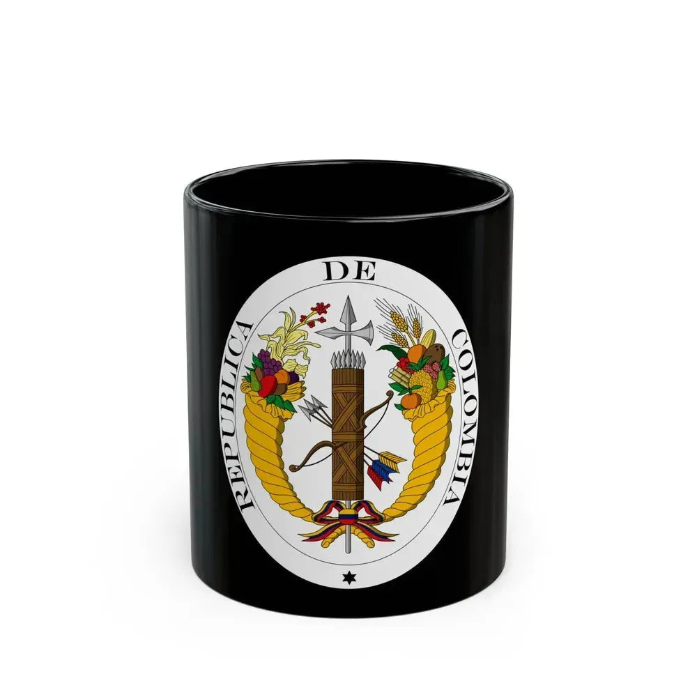 Coat of arms of Gran Colombia (1821) - Black Coffee Mug 11oz - Go Mug Yourself