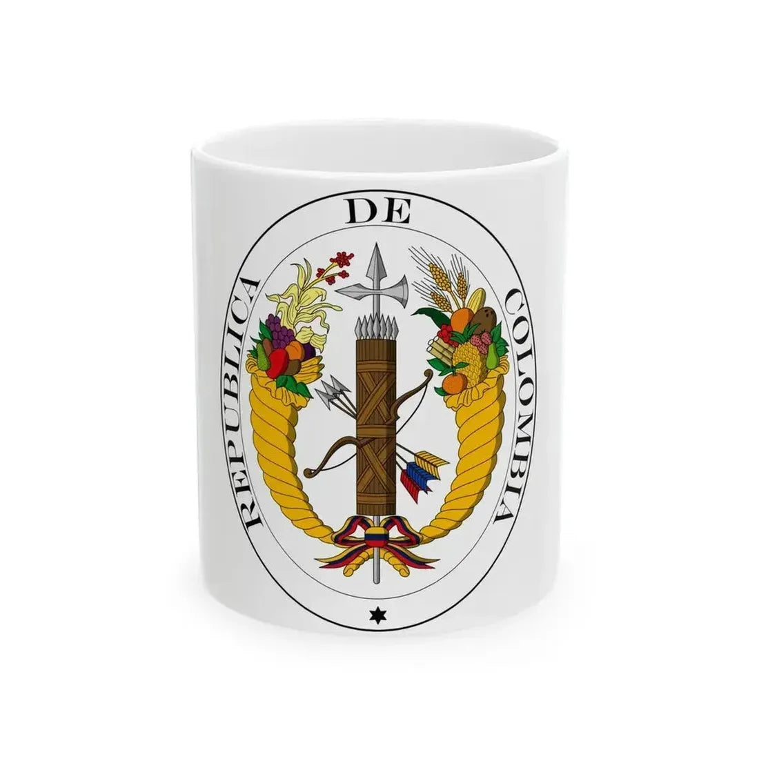 Coat of arms of Gran Colombia (1821) - White Coffee Mug 11oz - Go Mug Yourself
