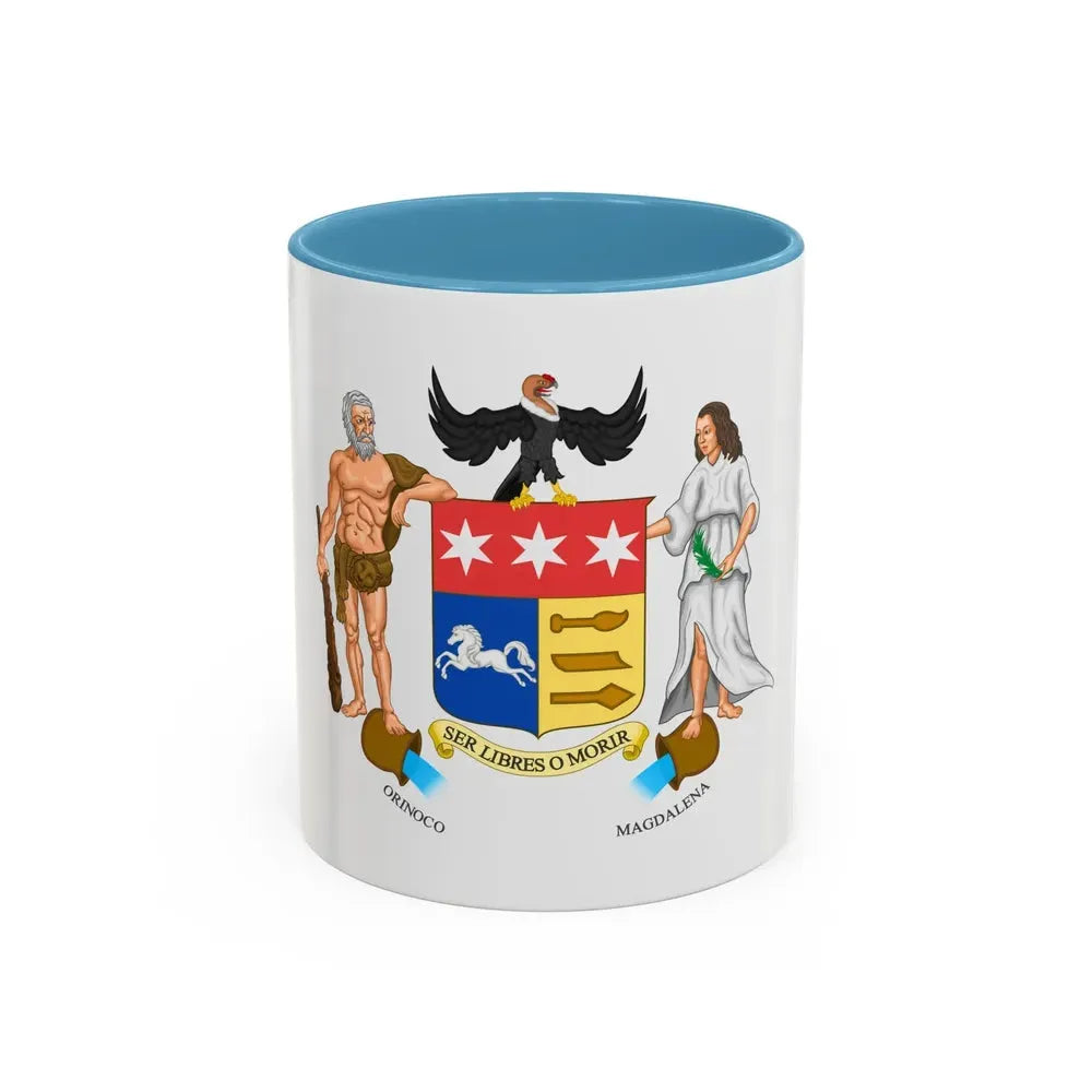 Coat of arms of Gran Colombia (1822 proposal) - Accent Coffee Mug 11oz Light Blue - Go Mug Yourself