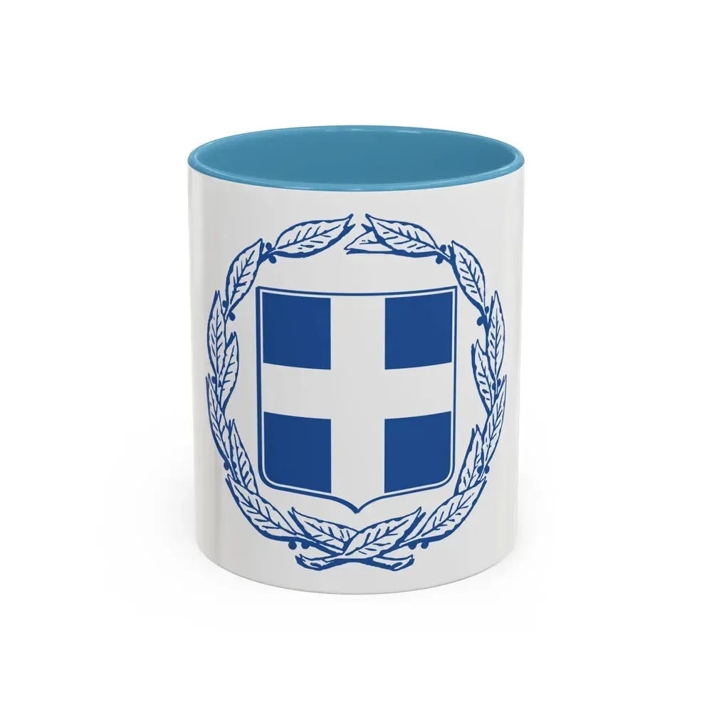 Coat of arms of Greece - Accent Coffee Mug 11oz Light Blue - Go Mug Yourself