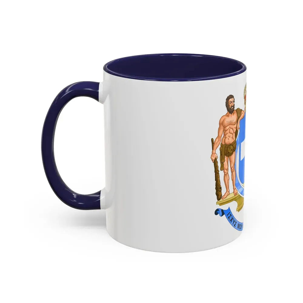 Coat of Arms of Greece (blue cross) - Accent Coffee Mug - Go Mug Yourself
