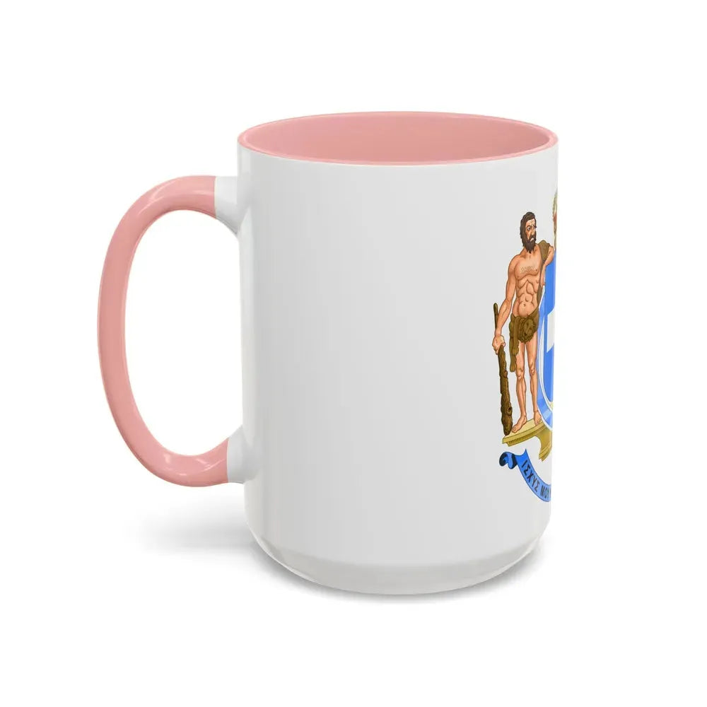 Coat of Arms of Greece (blue cross) - Accent Coffee Mug - Go Mug Yourself