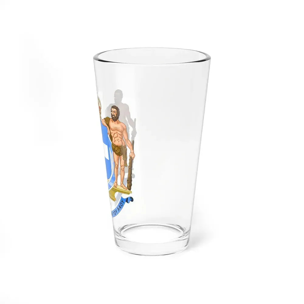 Coat of Arms of Greece (blue cross) - Pint Glass 16oz - Go Mug Yourself