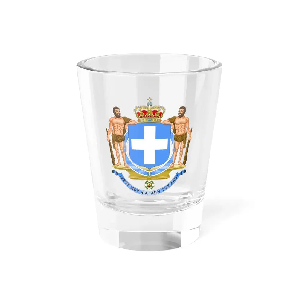 Coat of Arms of Greece (blue cross) - Shot Glass 1.5oz 1.5oz - Go Mug Yourself