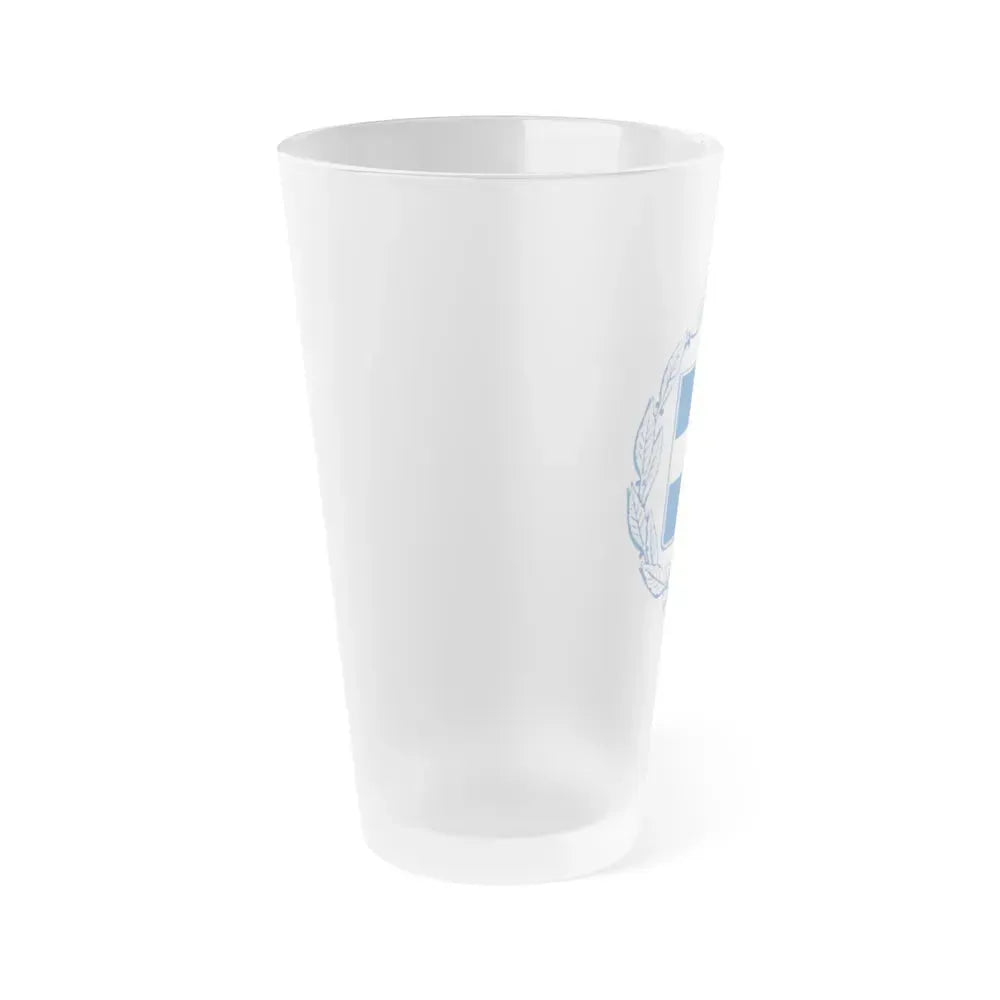 Coat of arms of Greece - Frosted Pint Glass 16oz - Go Mug Yourself