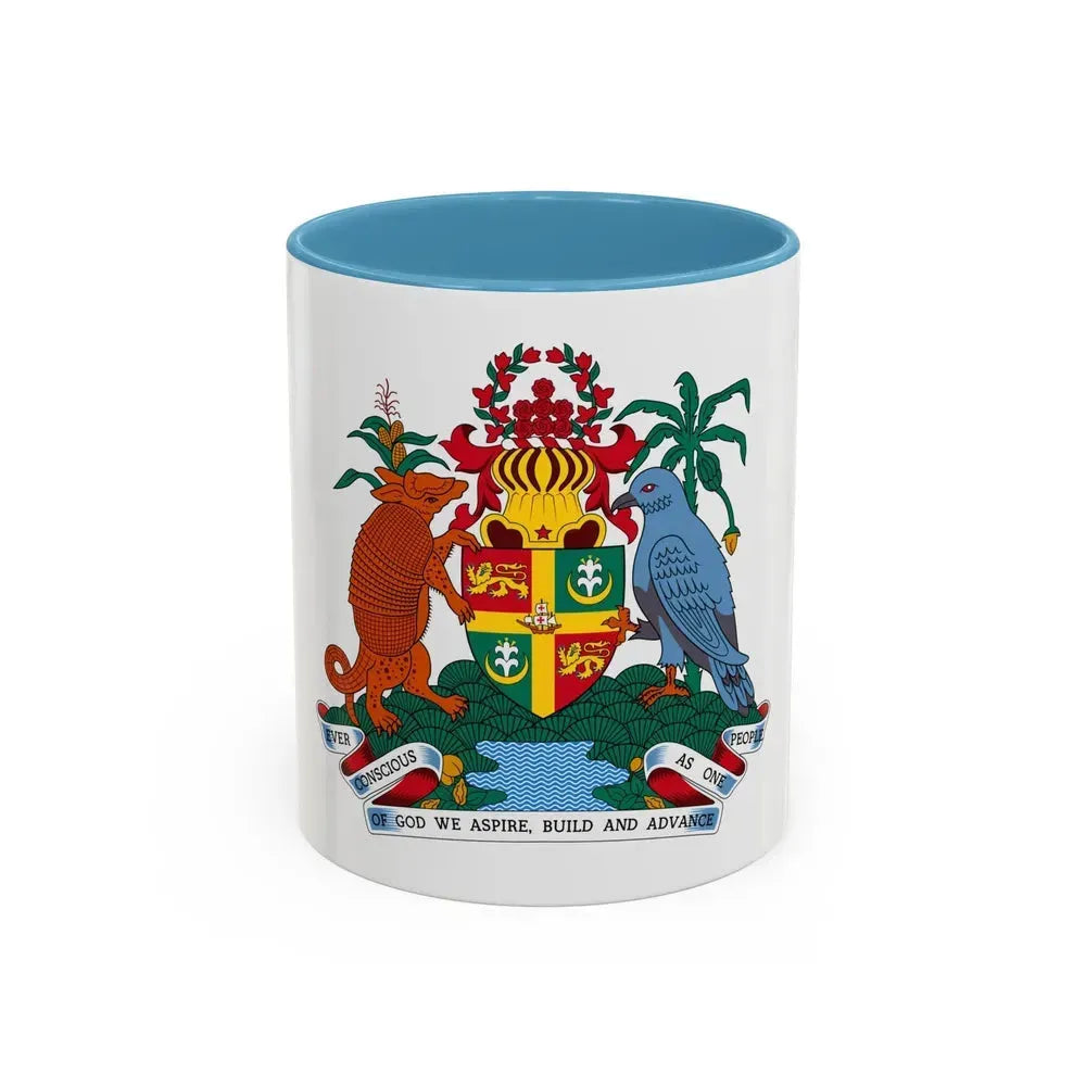 Coat of arms of Grenada - Accent Coffee Mug 11oz Light Blue - Go Mug Yourself