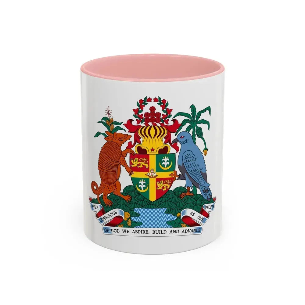 Coat of arms of Grenada - Accent Coffee Mug 11oz Pink - Go Mug Yourself