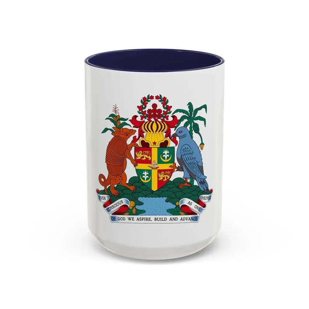 Coat of arms of Grenada - Accent Coffee Mug 15oz Navy - Go Mug Yourself