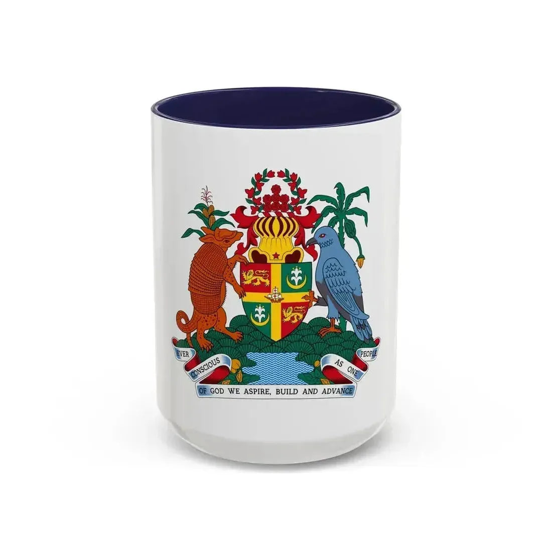 Coat of arms of Grenada - Accent Coffee Mug 15oz Navy - Go Mug Yourself