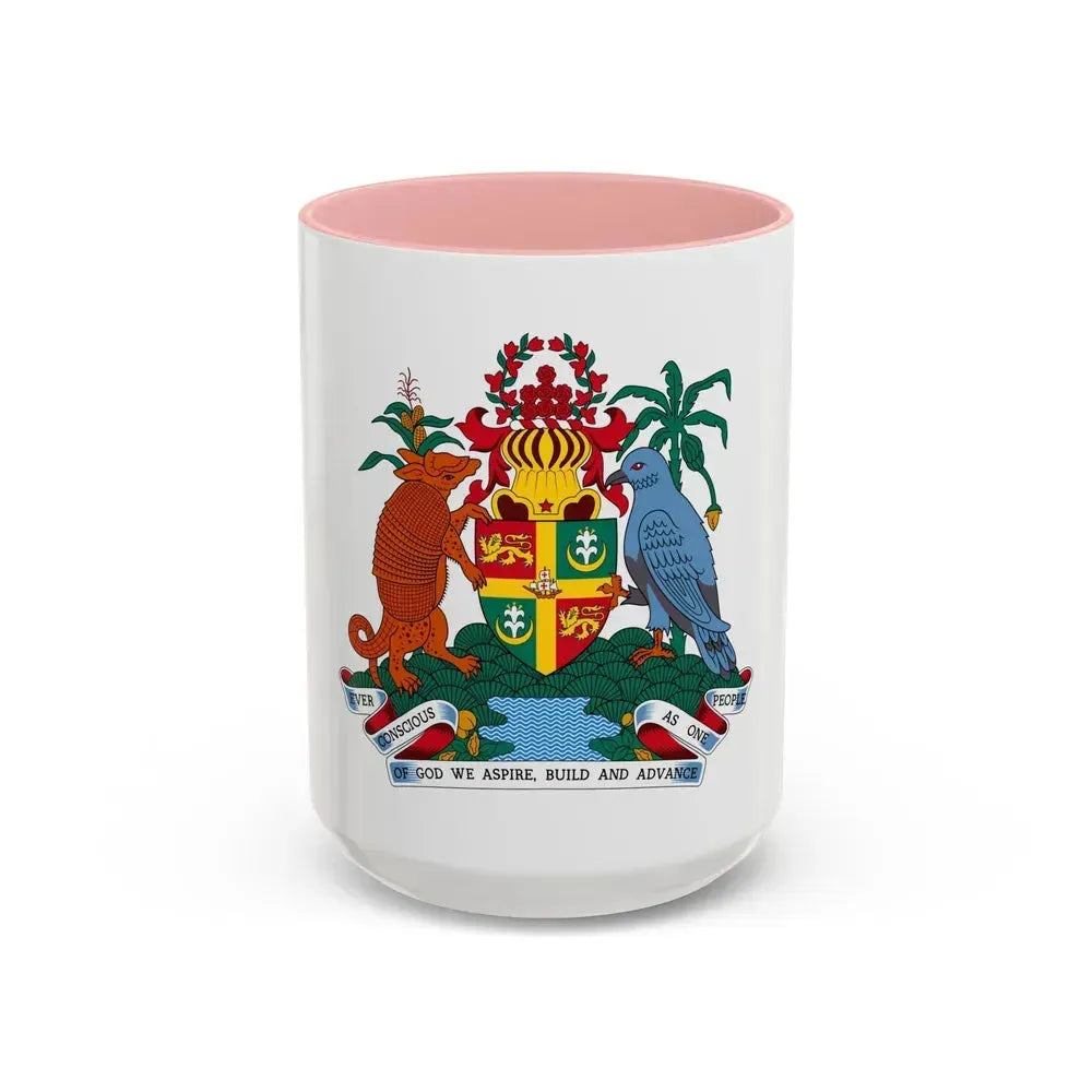 Coat of arms of Grenada - Accent Coffee Mug 15oz Pink - Go Mug Yourself