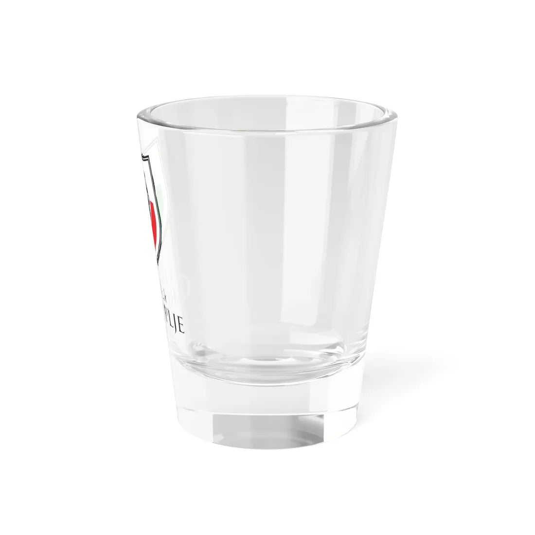 Coat of arms of Grosuplje with lettering (Slovenia) (Coat of Arms) Shot Glass 1.5oz - Go Mug Yourself