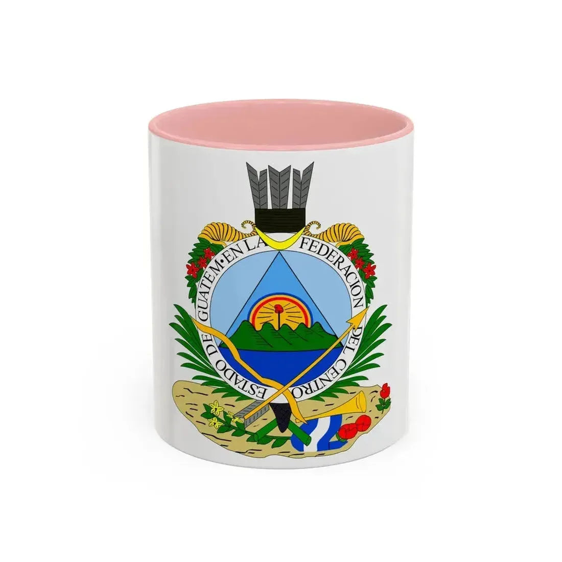 Coat of arms of Guatemala (1825-1843) - Accent Coffee Mug 11oz Pink - Go Mug Yourself