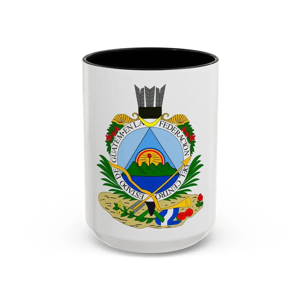Coat of arms of Guatemala (1825-1843) - Accent Coffee Mug 15oz Black - Go Mug Yourself