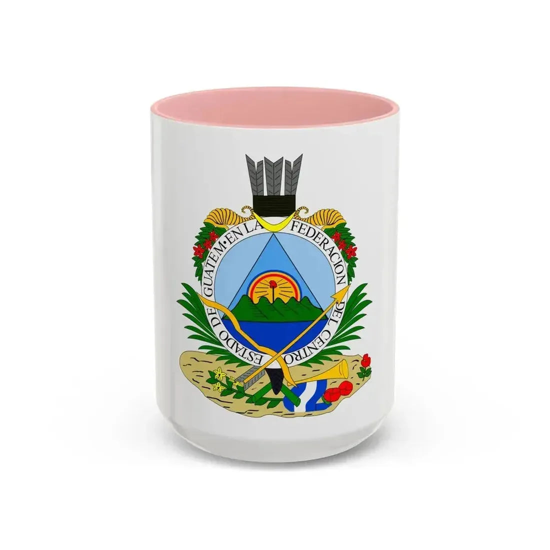 Coat of arms of Guatemala (1825-1843) - Accent Coffee Mug 15oz Pink - Go Mug Yourself