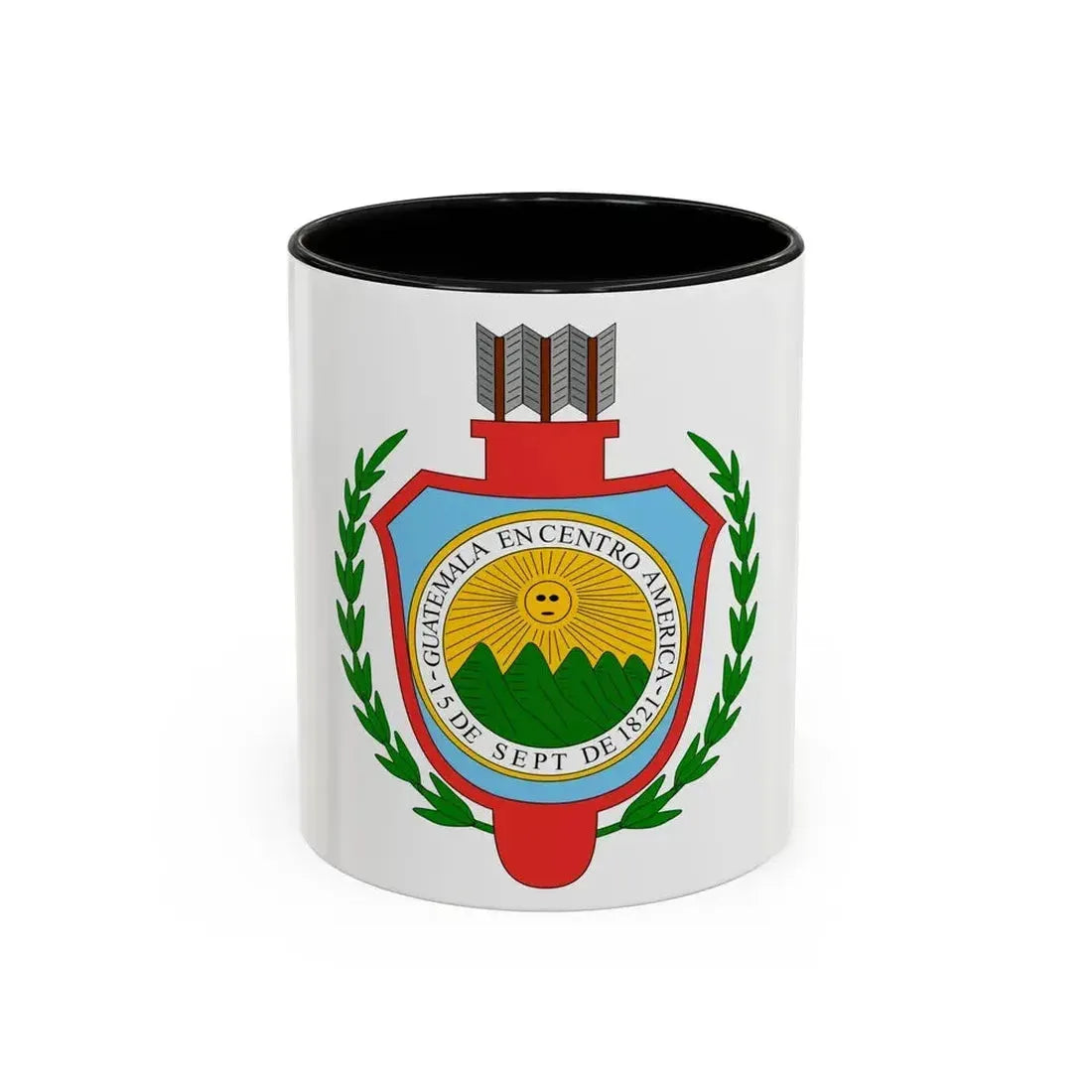 Coat of arms of Guatemala (1843-1851) - Accent Coffee Mug 11oz Black - Go Mug Yourself