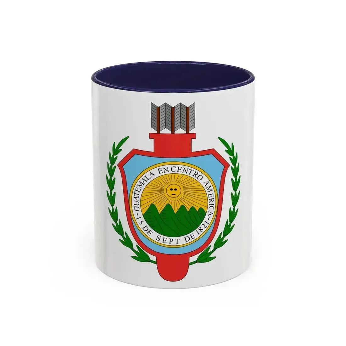 Coat of arms of Guatemala (1843-1851) - Accent Coffee Mug 11oz Navy - Go Mug Yourself