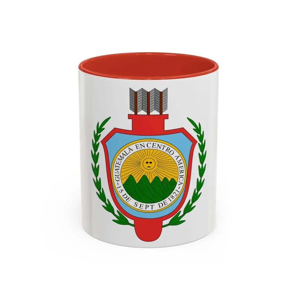 Coat of arms of Guatemala (1843-1851) - Accent Coffee Mug 11oz Red - Go Mug Yourself
