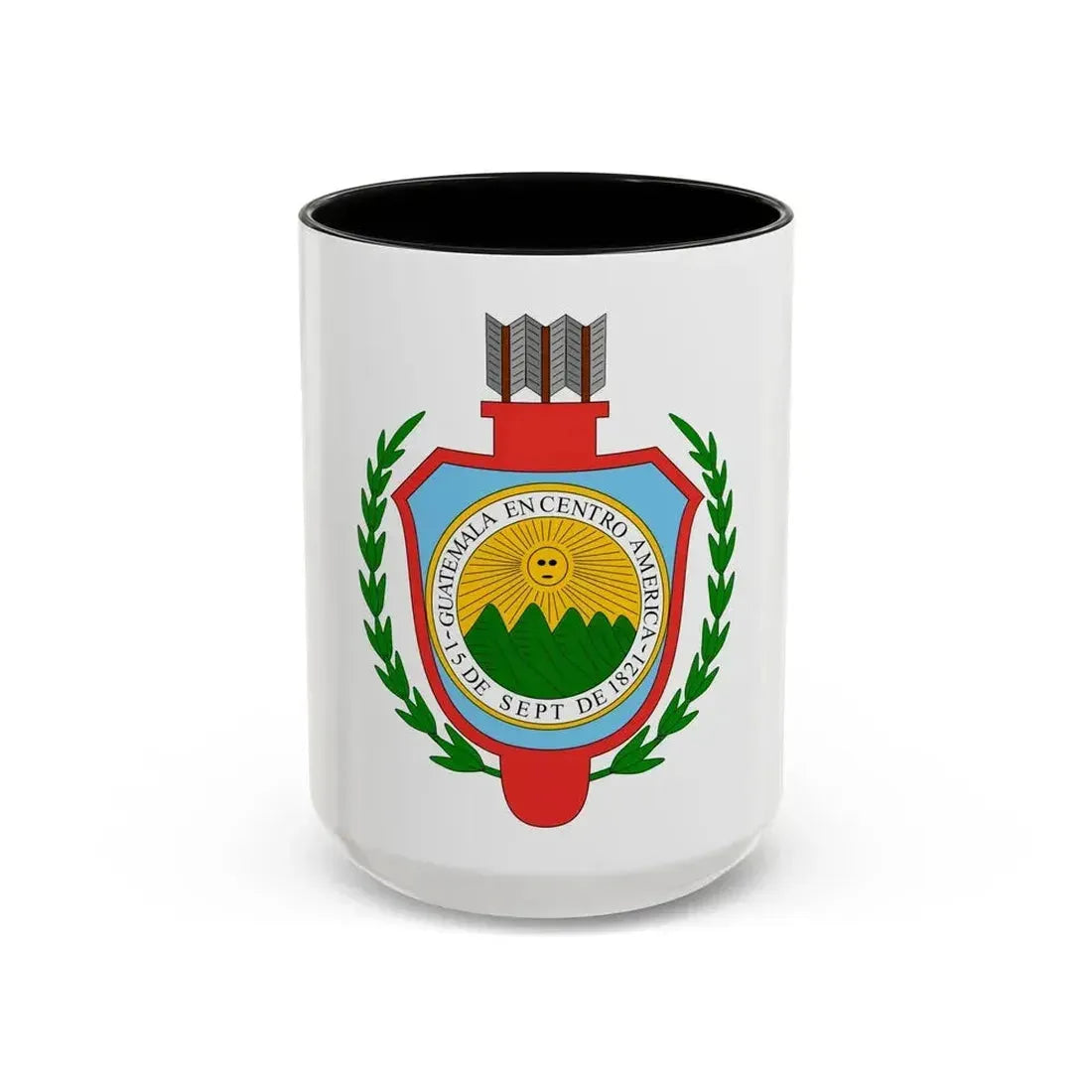 Coat of arms of Guatemala (1843-1851) - Accent Coffee Mug 15oz Black - Go Mug Yourself
