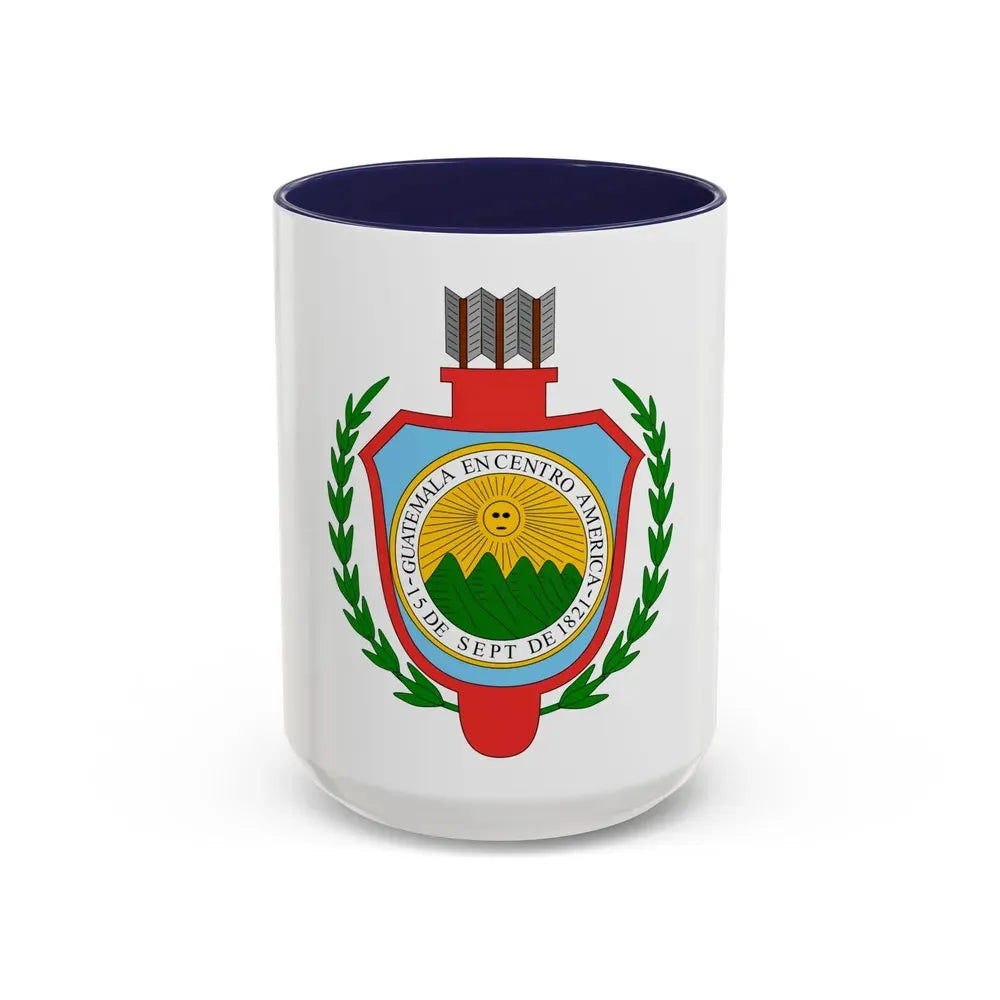 Coat of arms of Guatemala (1843-1851) - Accent Coffee Mug 15oz Navy - Go Mug Yourself