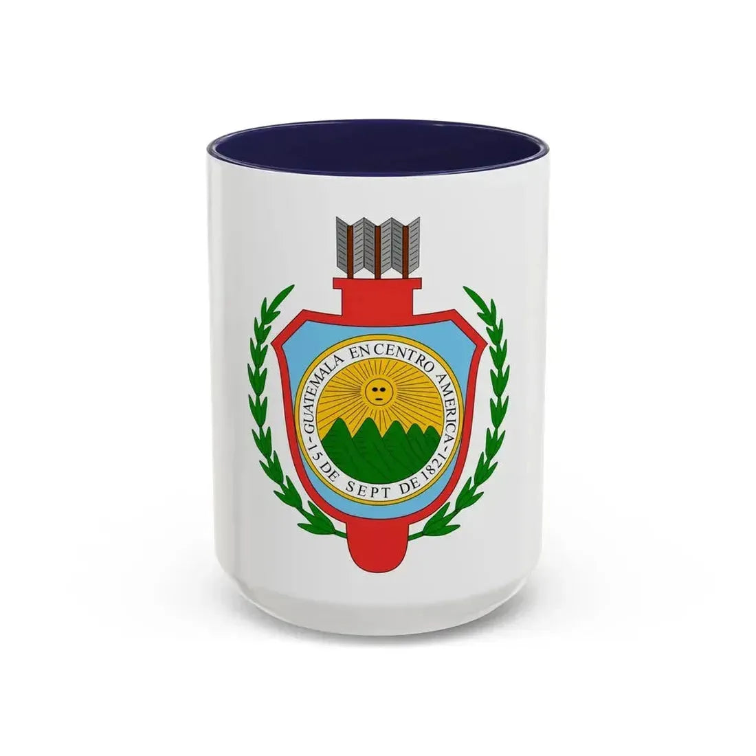 Coat of arms of Guatemala (1843-1851) - Accent Coffee Mug 15oz Navy - Go Mug Yourself