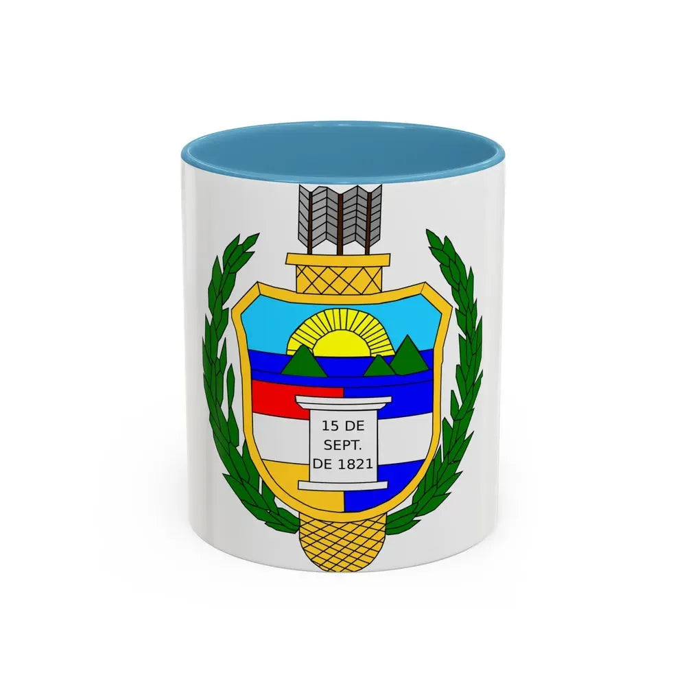 Coat of arms of guatemala (1851-1858) - Accent Coffee Mug 11oz Light Blue - Go Mug Yourself