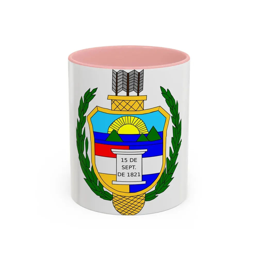 Coat of arms of guatemala (1851-1858) - Accent Coffee Mug 11oz Pink - Go Mug Yourself