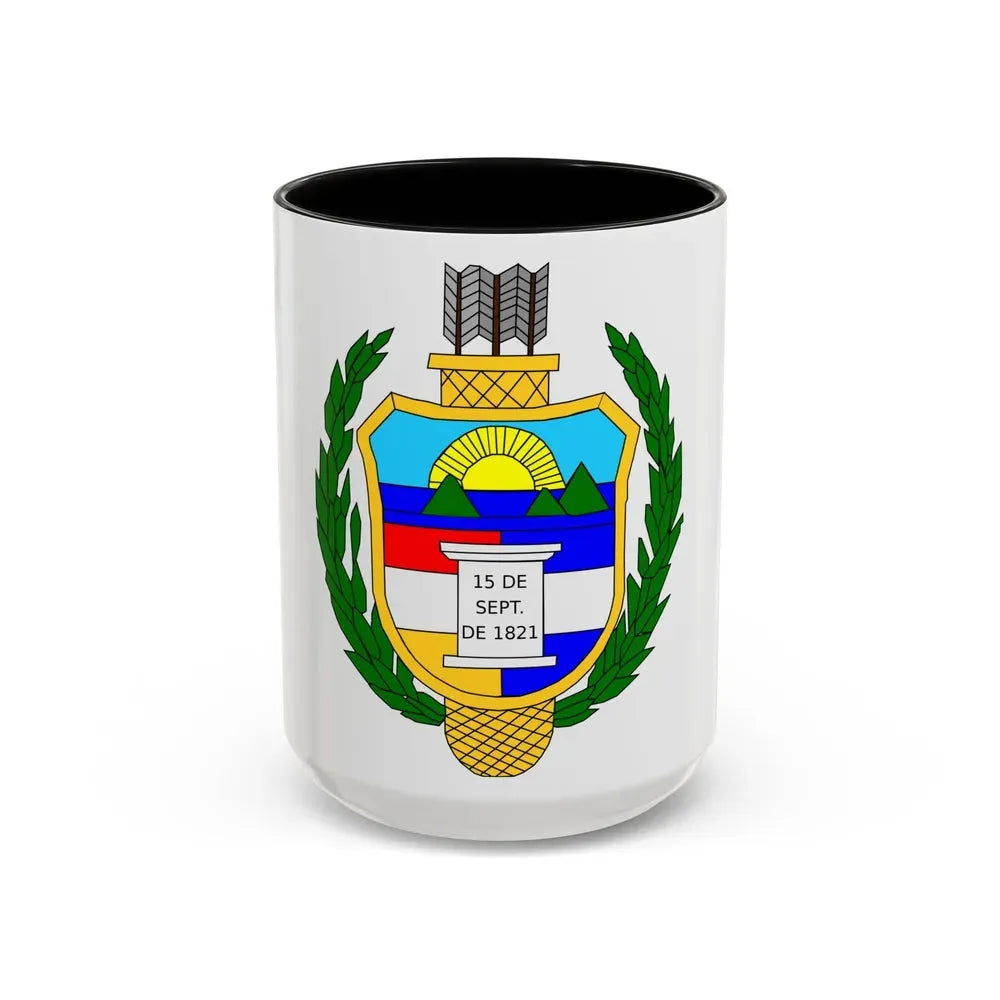 Coat of arms of guatemala (1851-1858) - Accent Coffee Mug 15oz Black - Go Mug Yourself