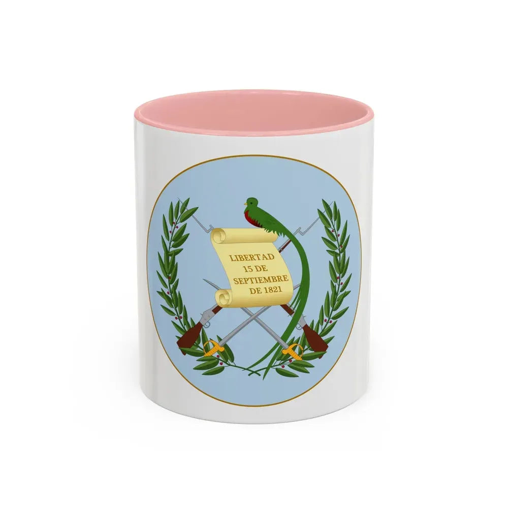 Coat of arms of Guatemala 2 - Accent Coffee Mug 11oz Pink - Go Mug Yourself