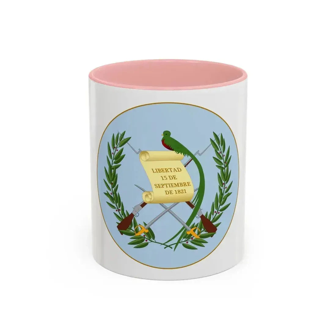 Coat of arms of Guatemala 2 - Accent Coffee Mug 11oz Pink - Go Mug Yourself