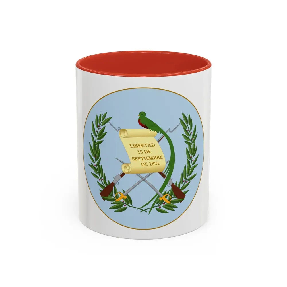 Coat of arms of Guatemala 2 - Accent Coffee Mug 11oz Red - Go Mug Yourself