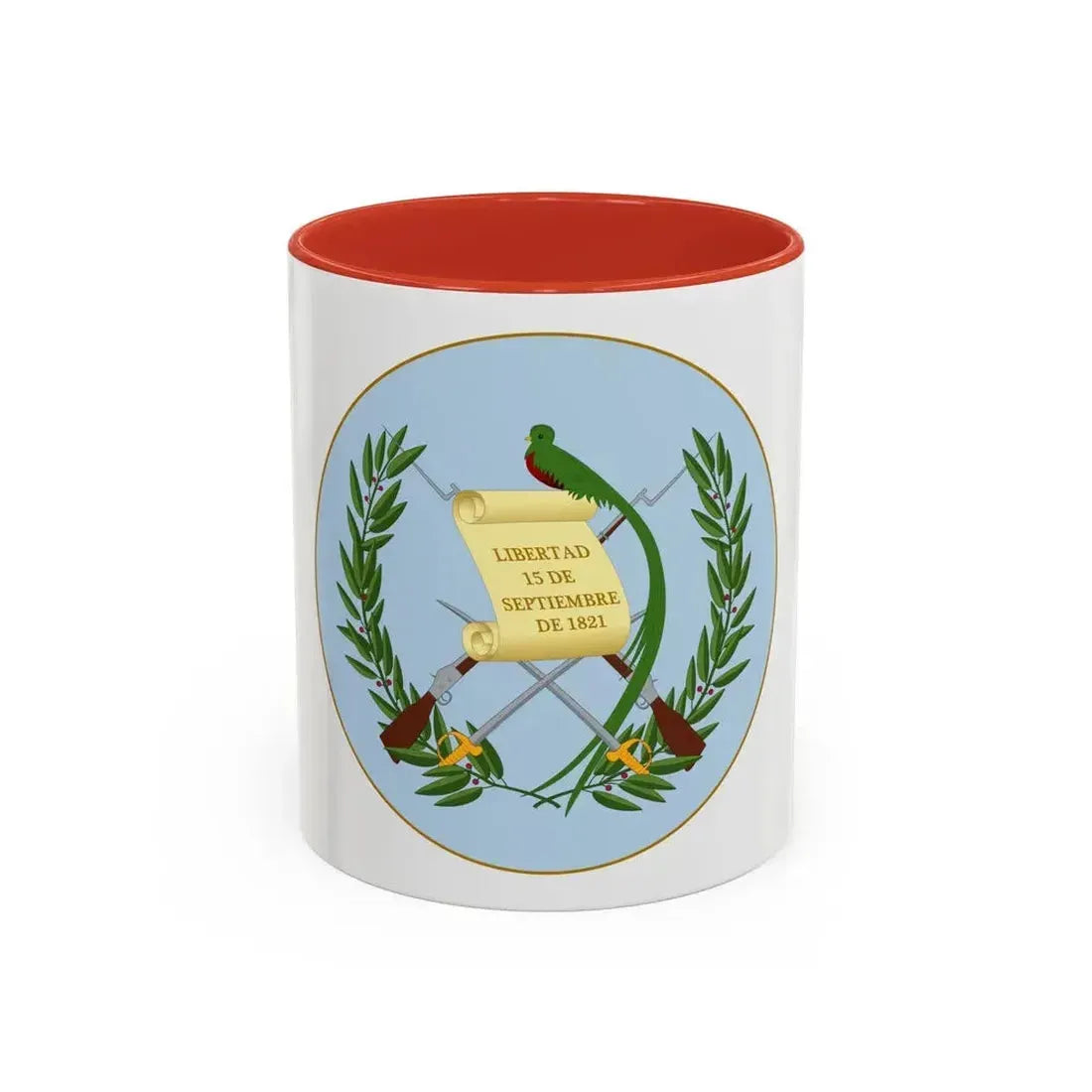 Coat of arms of Guatemala 2 - Accent Coffee Mug 11oz Red - Go Mug Yourself