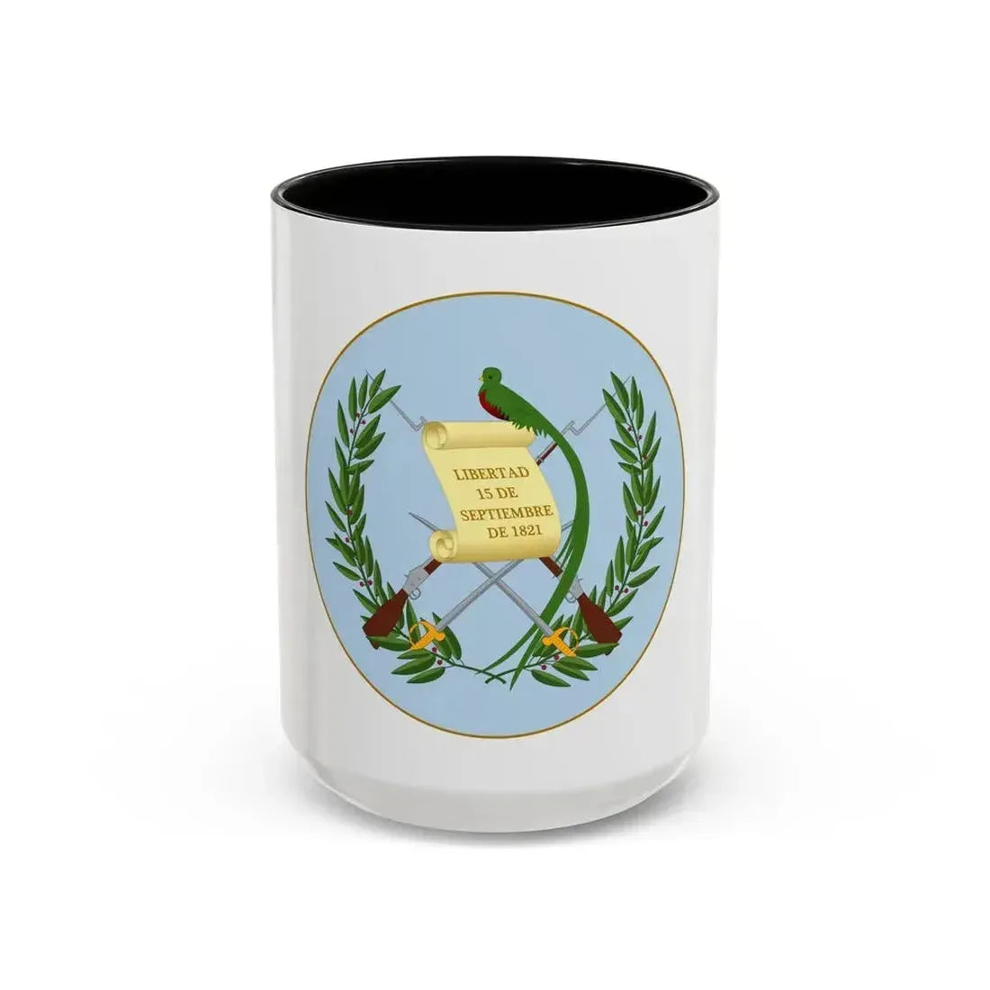 Coat of arms of Guatemala 2 - Accent Coffee Mug 15oz Black - Go Mug Yourself