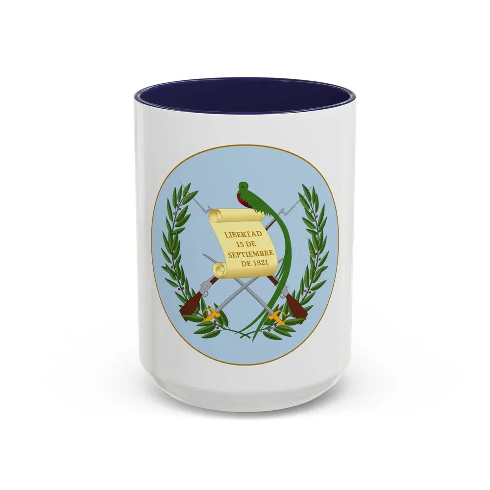 Coat of arms of Guatemala 2 - Accent Coffee Mug 15oz Navy - Go Mug Yourself