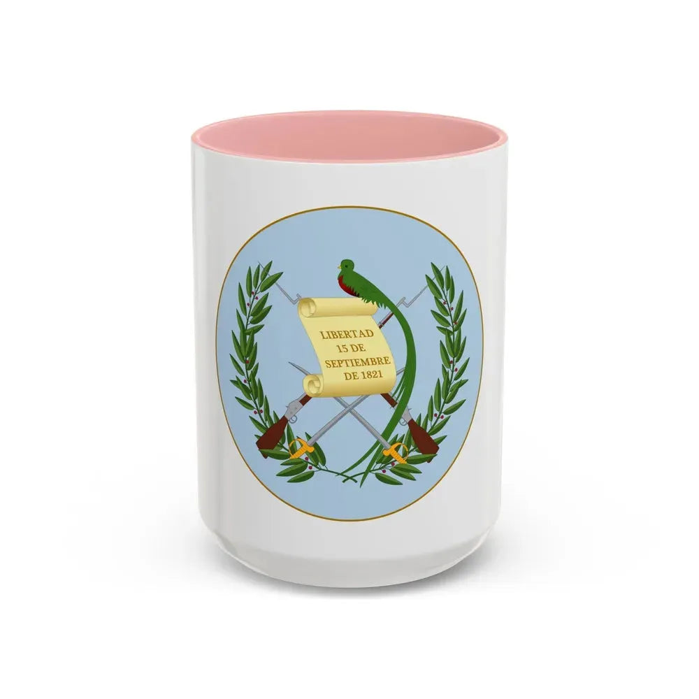 Coat of arms of Guatemala 2 - Accent Coffee Mug 15oz Pink - Go Mug Yourself