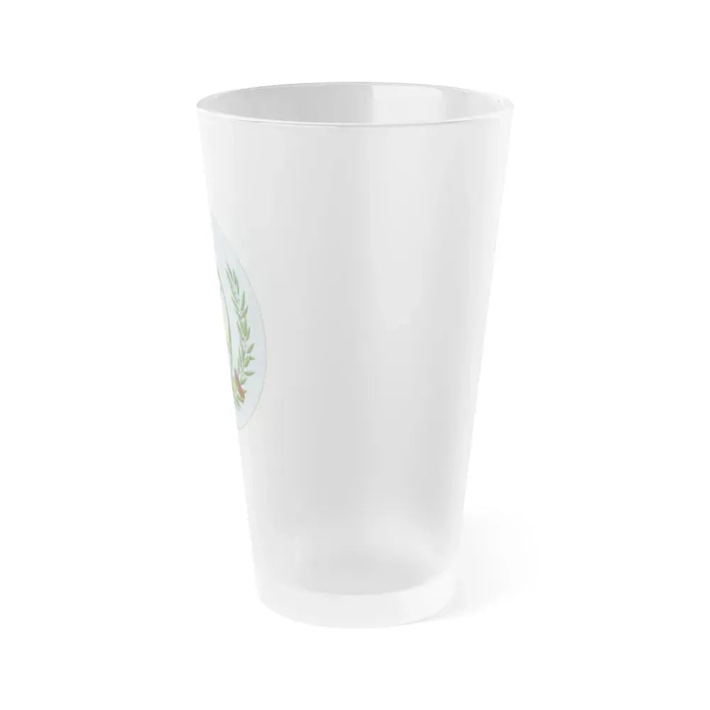 Coat of arms of Guatemala 2 - Frosted Pint Glass 16oz - Go Mug Yourself