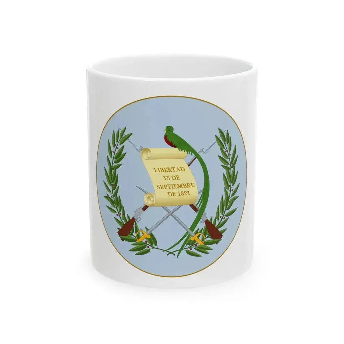 Coat of arms of Guatemala 2 - White Coffee Mug 11oz - Go Mug Yourself