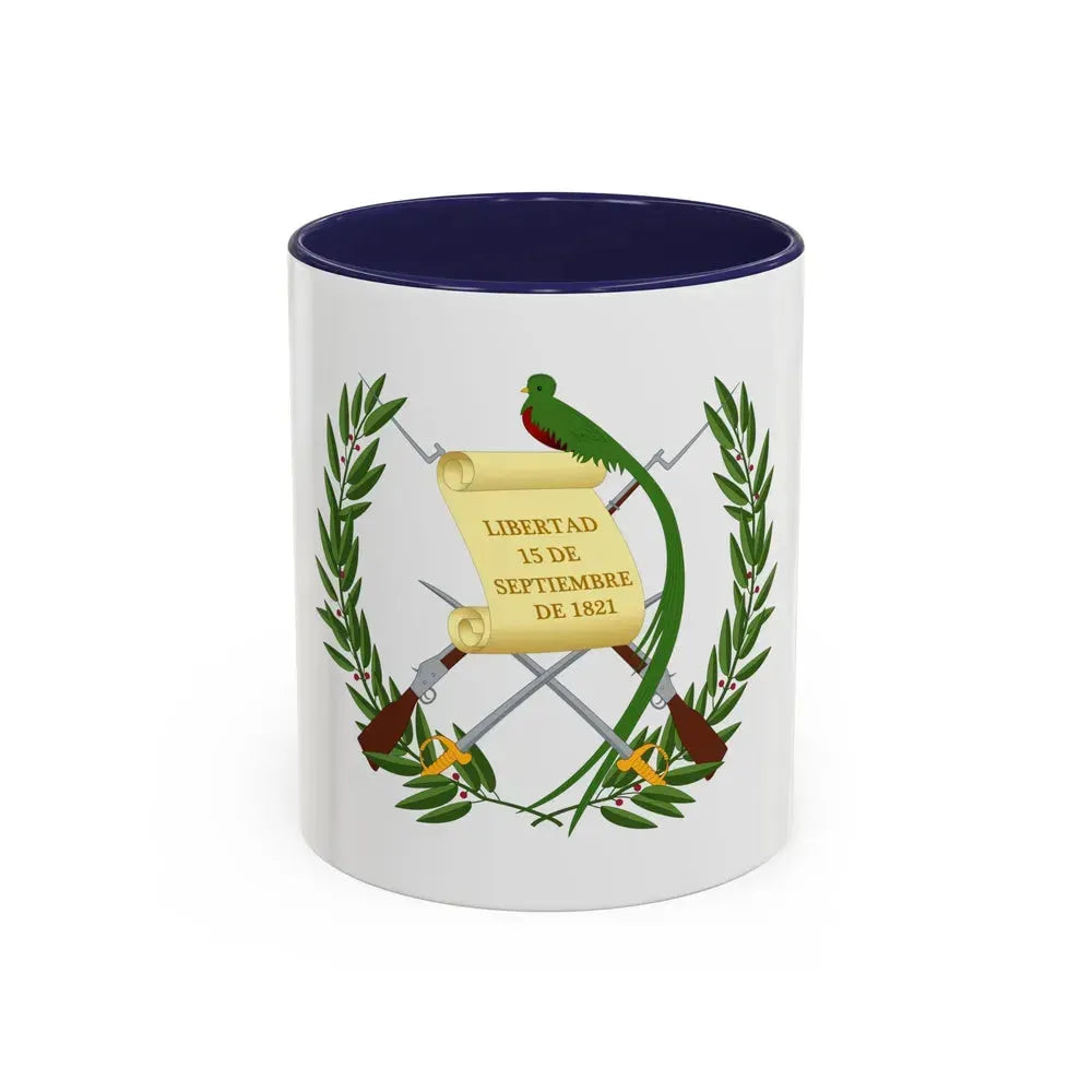 Coat of arms of Guatemala - Accent Coffee Mug 11oz Navy - Go Mug Yourself