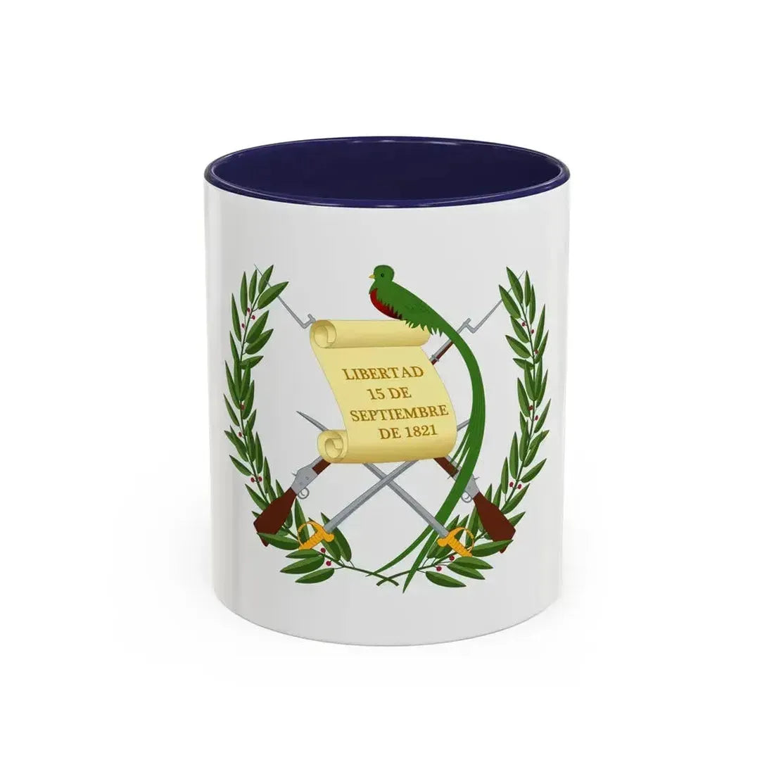 Coat of arms of Guatemala - Accent Coffee Mug 11oz Navy - Go Mug Yourself