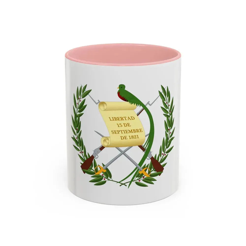 Coat of arms of Guatemala - Accent Coffee Mug 11oz Pink - Go Mug Yourself